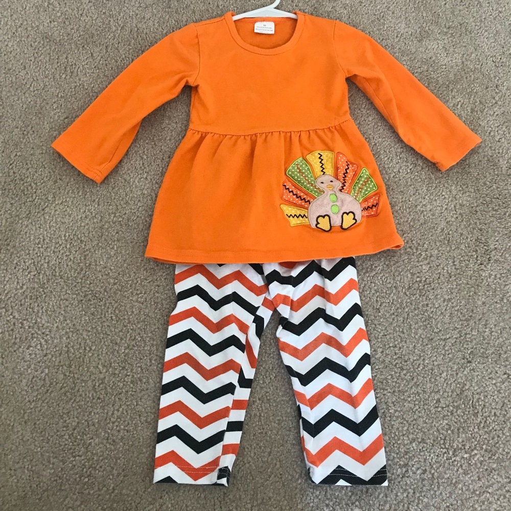 Thanksgiving Girls Boutique Outfit - 1-2T